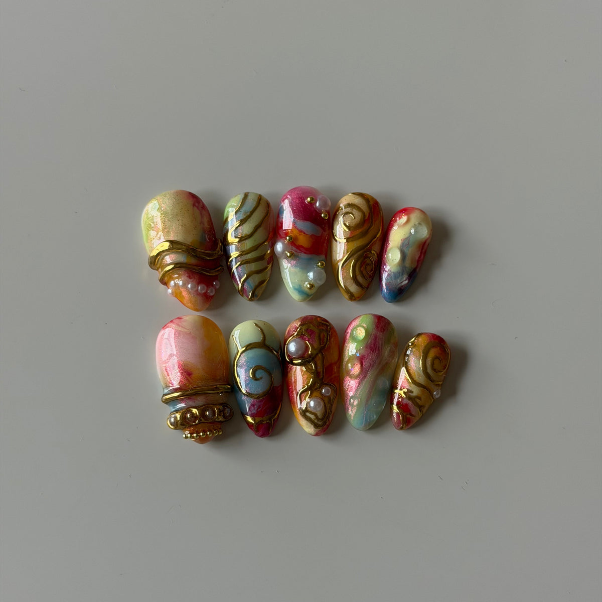 Watercolor Candy 3D Nail Set