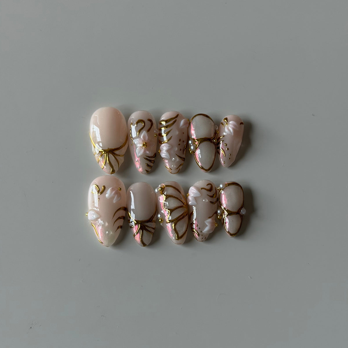 Gilded Butterfly Nail Set