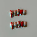 Red, Stripes, and Blue Nail Set